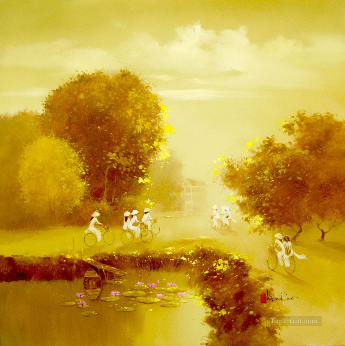 Autumn Noon Vietnamese Asian Oil Paintings